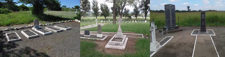 Battle of Colenso graves including Lt. Freddy Roberts